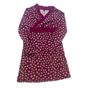 Tea Collection Girls Size 5 Pink Floral Long Sleeve Wrap Top Cotton